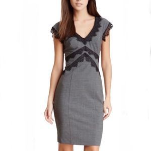 Rebecca Taylor Gray and Black Lace Dress size 2